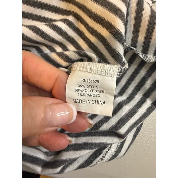 Tickled Teal Striped Flare Sleeve Tunic Size 2X - Picture 5 of 8